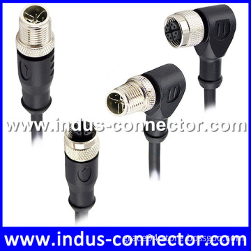 X code 8 pin straight 90 degree assembly cable connector